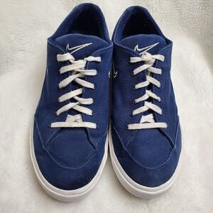 Vintage Nike Classic Navy Canvas Sneakers Size 9.5
